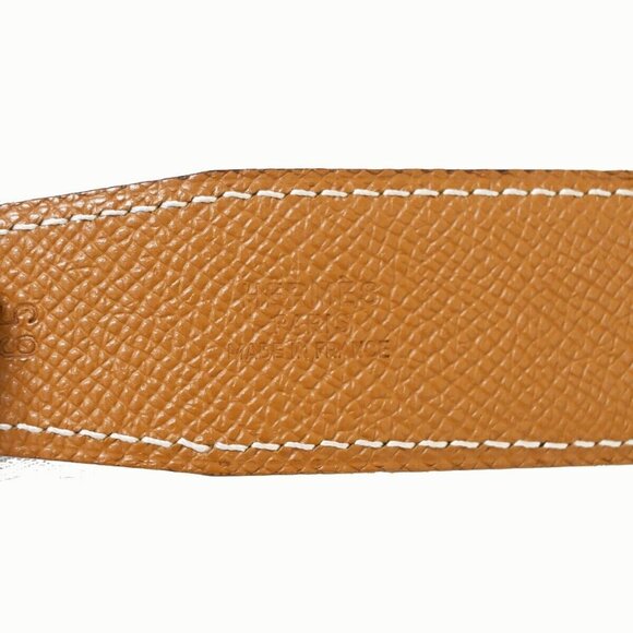 HERMES H Logo Constance Reversible Buckle Belt #65 Leather ▢C Black main image 5